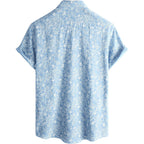 Mens Hawaiian Shirt Short Sleeve Button Down Cotton Floral Shirts Casual Tropical Beach Summer Shirts