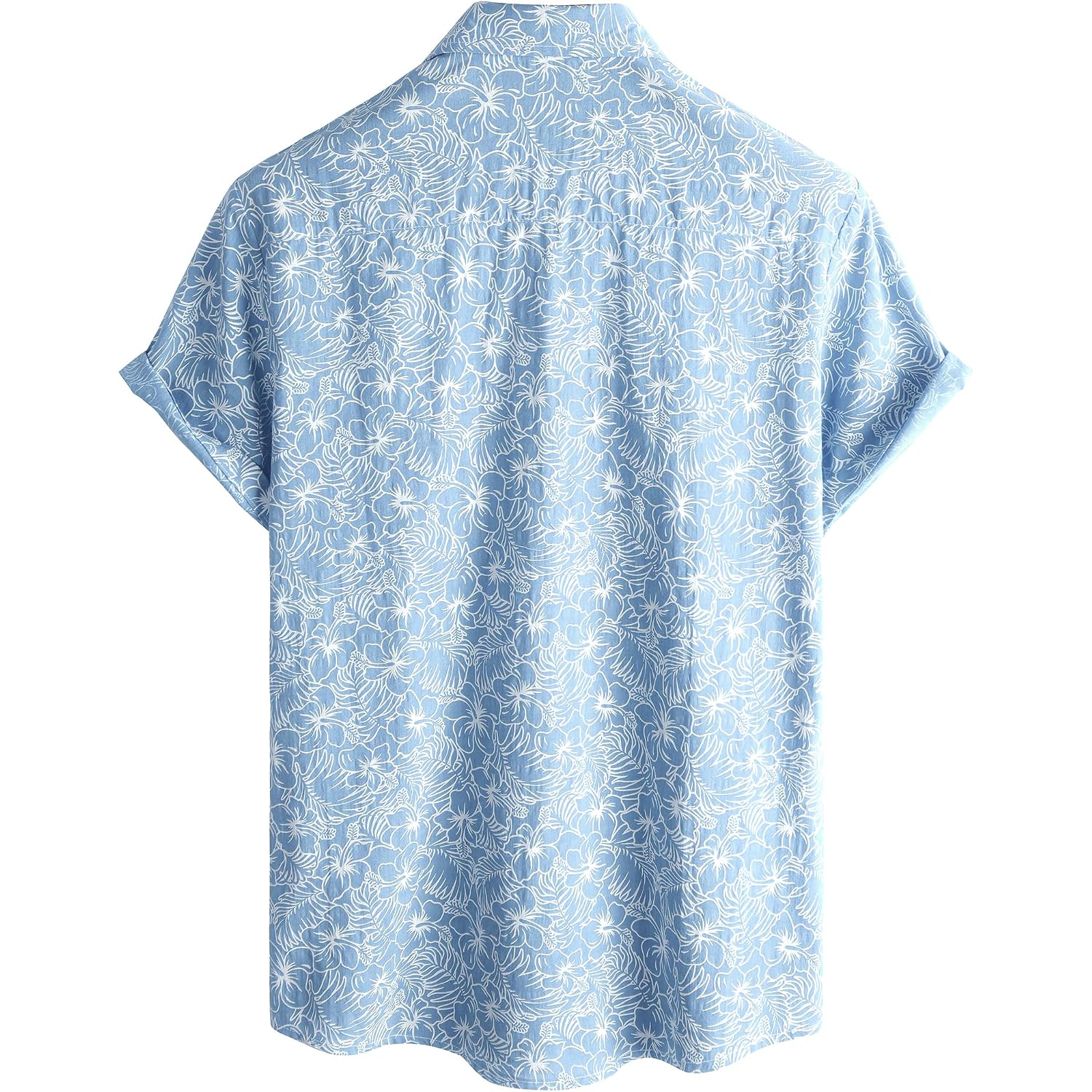 Mens Hawaiian Shirt Short Sleeve Button Down Cotton Floral Shirts Casual Tropical Beach Summer Shirts