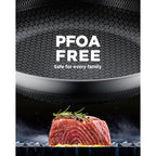 Non Stick Frying Pans, 12-inch with Lid, Hybrid Fajita Pans Nonstick,non stick Skillets Stainless Steel, Dishwasher & Oven-Safe, Induction Compatible Cooking Pan, PFOA Free Cookware