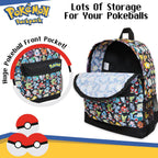 Pokemon Backpack For Kids Teens Boys Girls, Pikachu Anime Backpacks, Bag For Daycare Sports Vacation Travel, School Gift (Multi Aop)