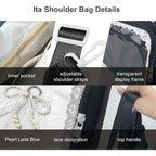 Ita Bag,DIY Clear Pin Display Bag with Insert and Accessories,Anime Kawaii Ita Crossbody Purse,Women Y2K Shoulder Bags
