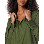 Amazon Essentials Women'S Regular-Fit Satin Button Down Shirt (Available In Plus Size)