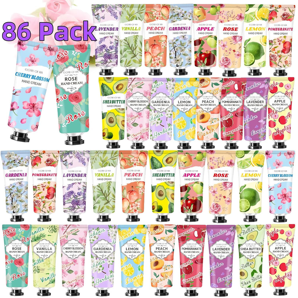 86 Pack Hand Cream Bulk Gifts for Women,Teen Girls,Mothers Day Gifts,Teacher Appreciation Gifts in Bulk,Nurses Week Gifts,Gifts for Mom,Natural Fragrance Travel Size Lotion for Dry Cracked Hands
