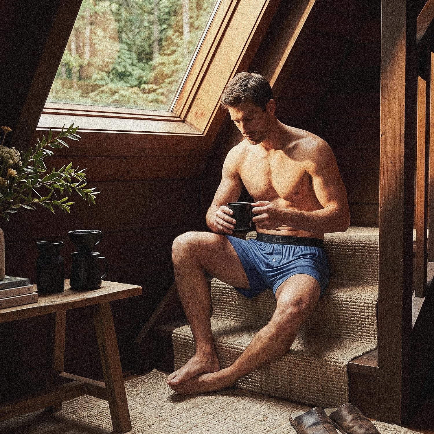 Soft Cooling Men'S Boxer Shorts，Viscose Made From Bamboo Underwear With Button Fly, Loose Relaxed Fit Boxers