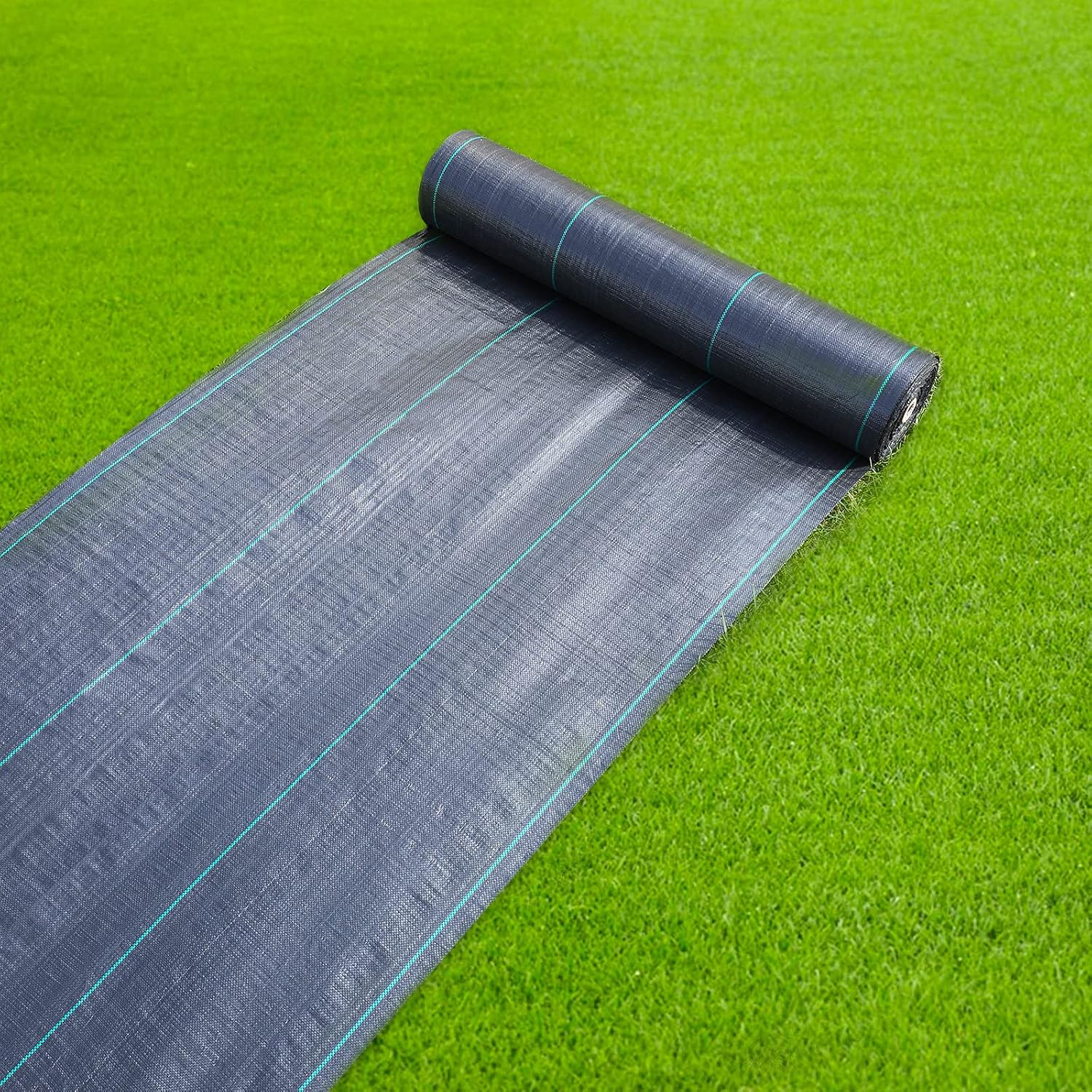 4Ftx100Ft Weed Barrier Landscape Fabric Heavy Duty, 3.2Oz Weed Barrier Fabric, Easy Setup Woven Garden Weed Fabric Landscaping Fabric
