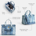 COACH Cargo Tote 26 in Upcycled Denim