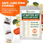 Vegetable & Fruit Seeds | 32 Individual Packs | 2026 Season | Non-Gmo, High Yield - 15,000+ Seeds | Tomato, Cucumber, Zucchini, Bell Pepper And More | For Indoor & Outdoor Garden Planting