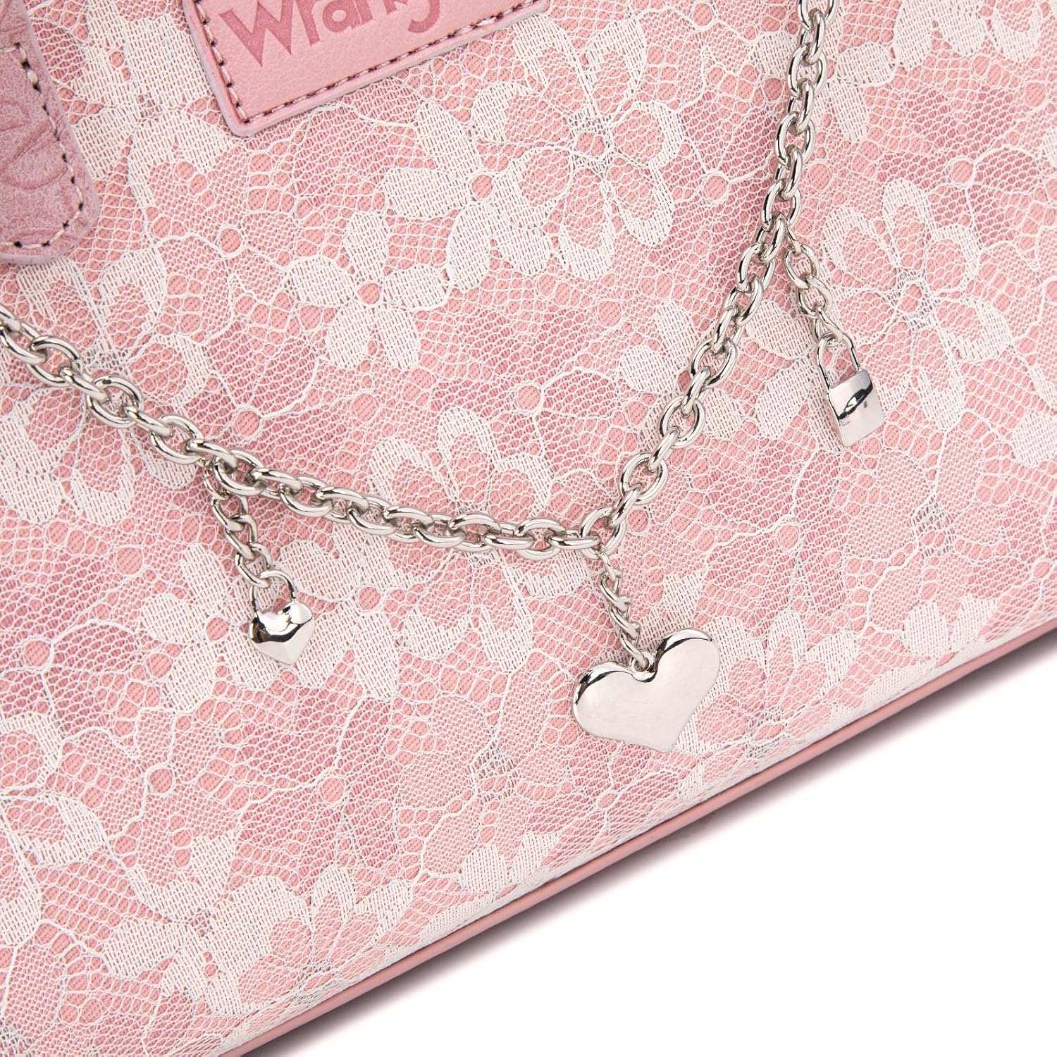 Wrangler Lace Tote Bag For Women, Medium Crossbody Top Handle Handbags Ladies Satchel Elegant Purse Charms For Wedding Gift