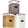 Pantrystar Large Food Storage Containers With Lids Airtight 5.2L /176Oz, For Flour, Sugar, Baking Supply, 3Pcs Bpa Free Plastic Canisters For Kitchen Pantry Organization