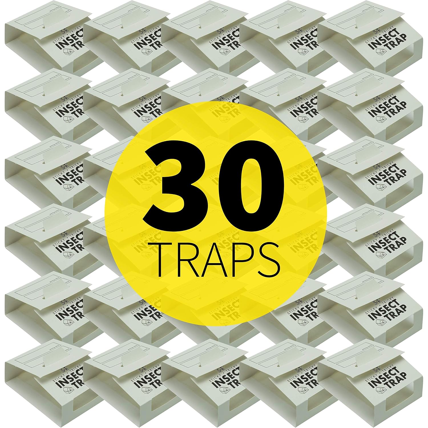 S&T Inc. Insect Traps For Pest Control, 30 Pack | Glue Traps For Brown Recluse, Hobo Spiders, Black Widows, Home, Basement Or Garage, Pest Control Traps