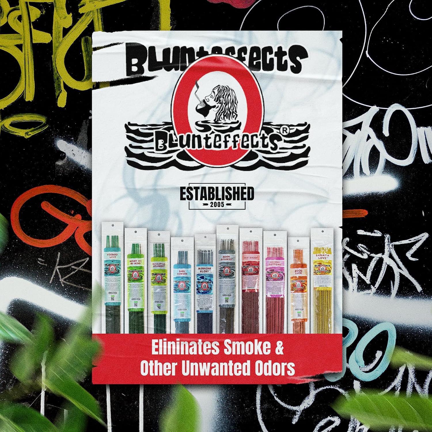 Blunteffects Hand-Dipped Incense Sticks - Premium 144-Pack Variety Set, 12 Different Scents, 11" Long, Usa-Made Aromatherapy With Long Burn Time (12 Pack, 144 Total Sticks)