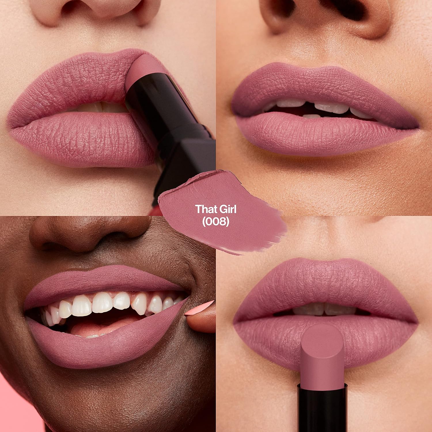 Revlon Lipstick, Colorstay Suede Ink, Built-In Primer, Infused With Vitamin E, Waterproof, Smudge-Proof, Matte Color, 008 That Girl, 0.09 Oz