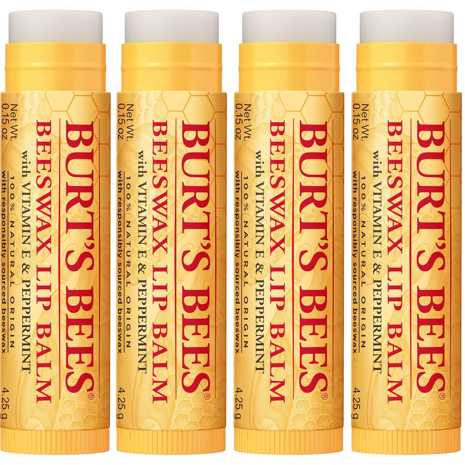 Burt's Bees 100% Natural Moisturizing Lip Balm (Original Beeswax)