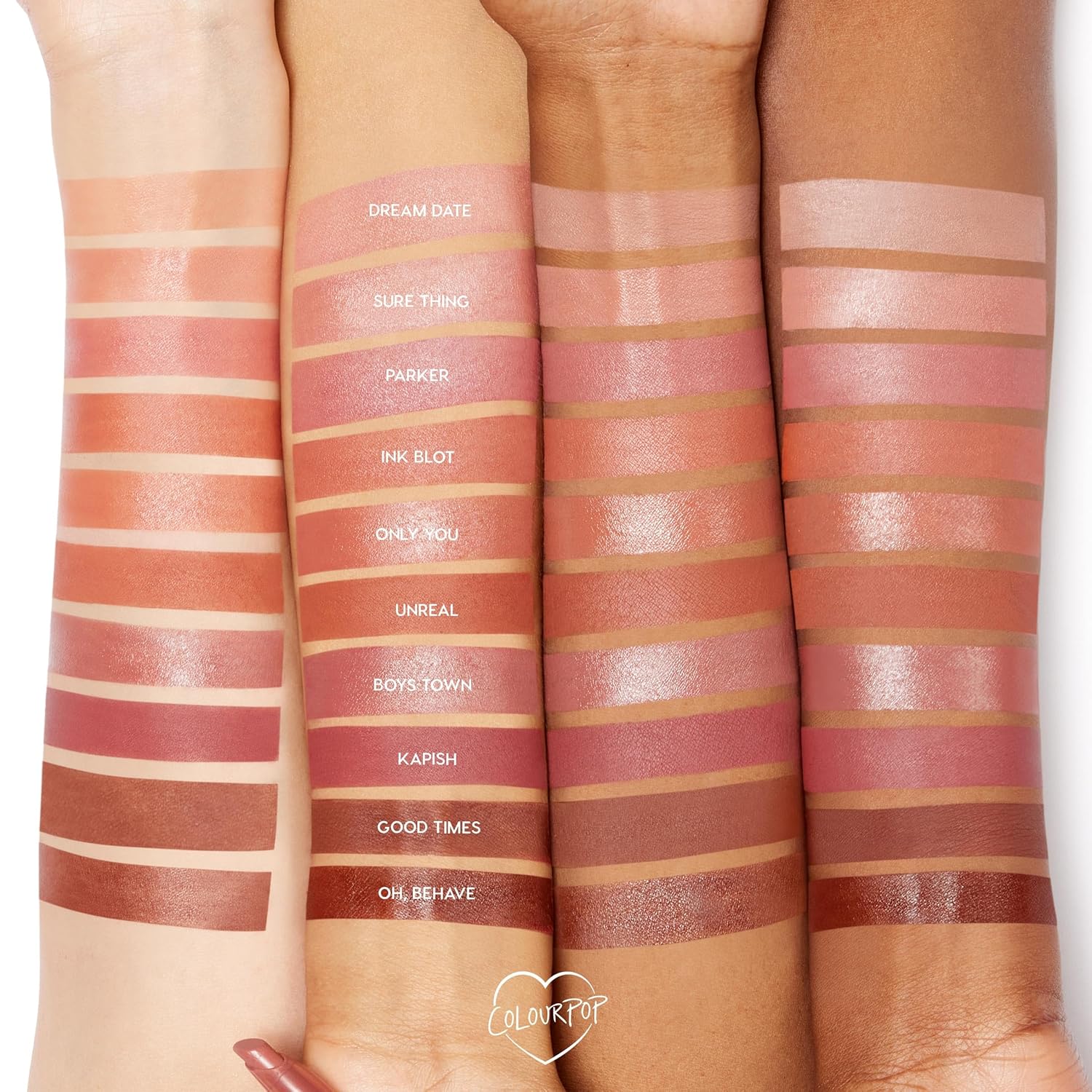 ColourPop Lippie Stix Vault - Includes 10 Nude Lipstick Shades in Matte, Matte X, Crème and Blur Finishes - Infused with a Nourishing, Non-Drying Formula - In The Nude (3.05 oz)