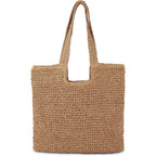 Straw Beach Tote Bag: Large Summer Boho Woven Bags - Rattan Handmade Shoulder Handbags for Women