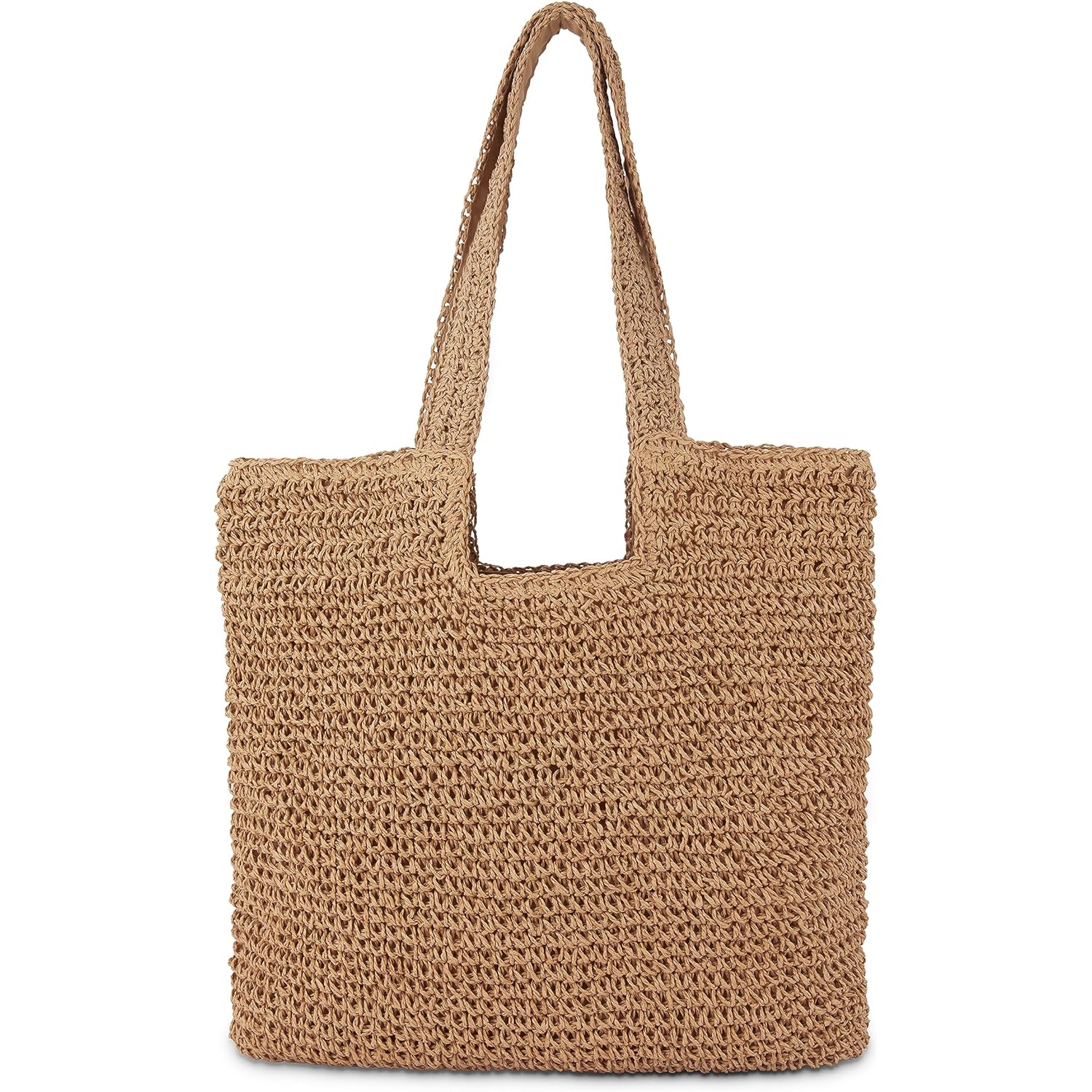 Straw Beach Tote Bag: Large Summer Boho Woven Bags - Rattan Handmade Shoulder Handbags for Women