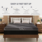 Dyonery Queen Size Mattress 10 Inch Gel Memory Foam Medium