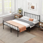 Queen Metal Bed Frame,Steel Slat Support,Noise Free,Easy Assembly