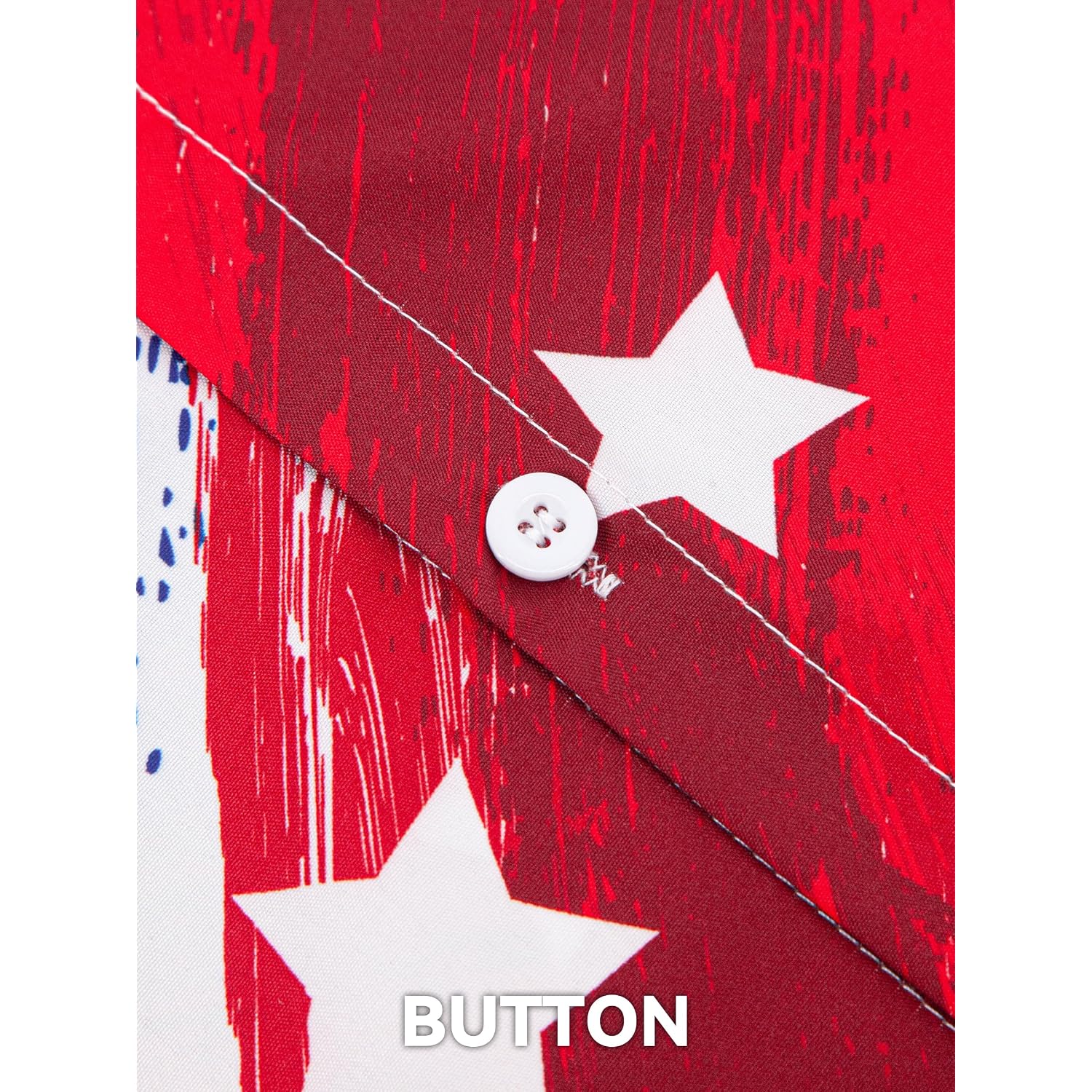 Yoimira 4Th Of July Shirts For Men,Patriotic Grunge Concept Usa Flag Button-Down Casual Short Sleeve Hawaiian Shirts For Men