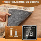 Veken Non Slip Cushioned Rug Pad Gripper 8 x 10 Ft, Felt and Silicone Backing, 1/4 inch Thick Carpet Liner for Hardwood Floors and Finishes, Under Area Rugs Anti Skid Mat, Keep Rugs Safe and in Place