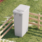 Dowell 50L Wastebasket Trash Container, 52.8Qt/13.2Gal, Plastic, Stackable, For Kitchen/Bathroom/Office, Fits Under Sink/Desk (Grey 4000 50 04)
