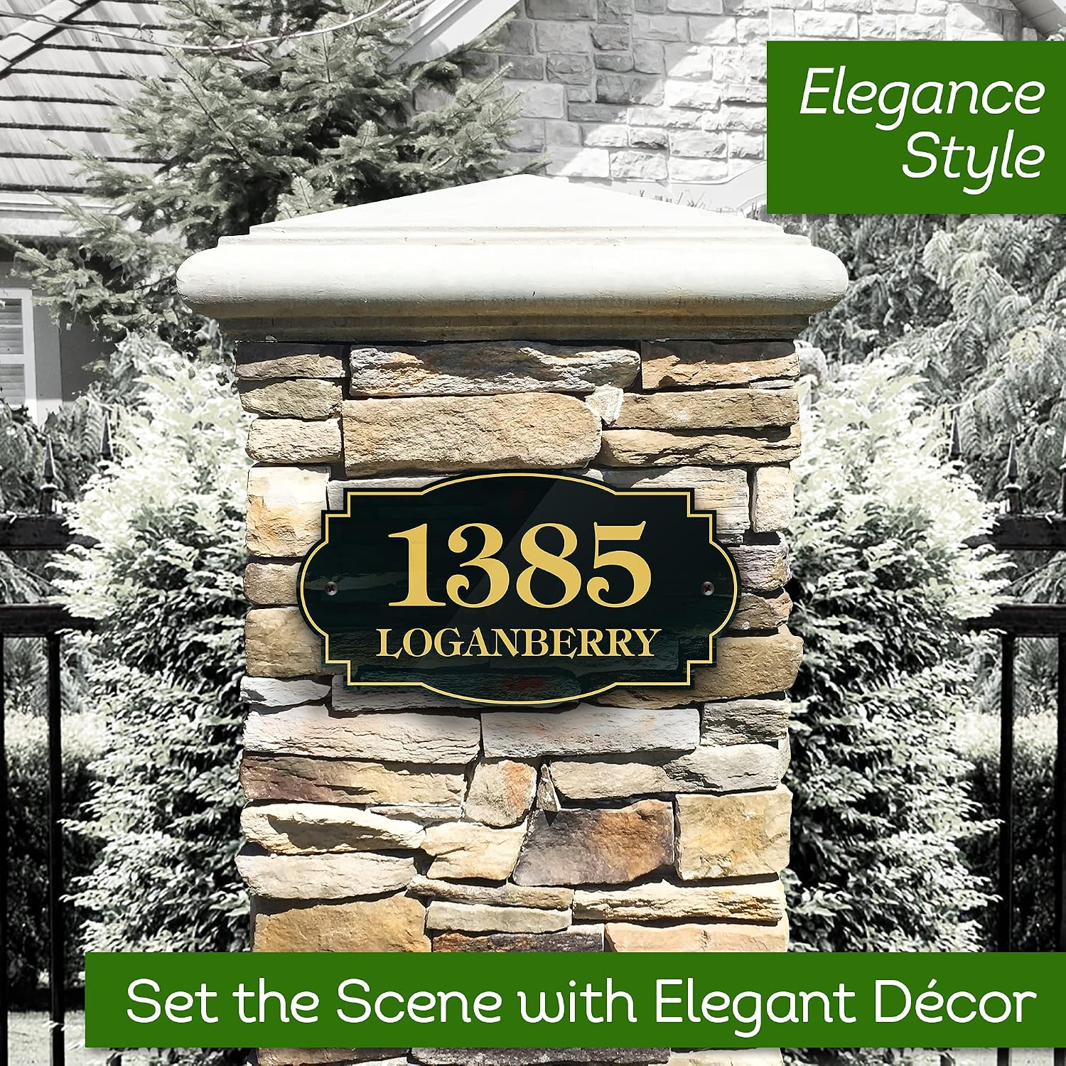 House Address Sign, House Address Plaque, Indoor/Outdoor Use, 7X12 Inch, 22 Colors, Reflective Option, Usa Made By My Sign Center (Victorian)