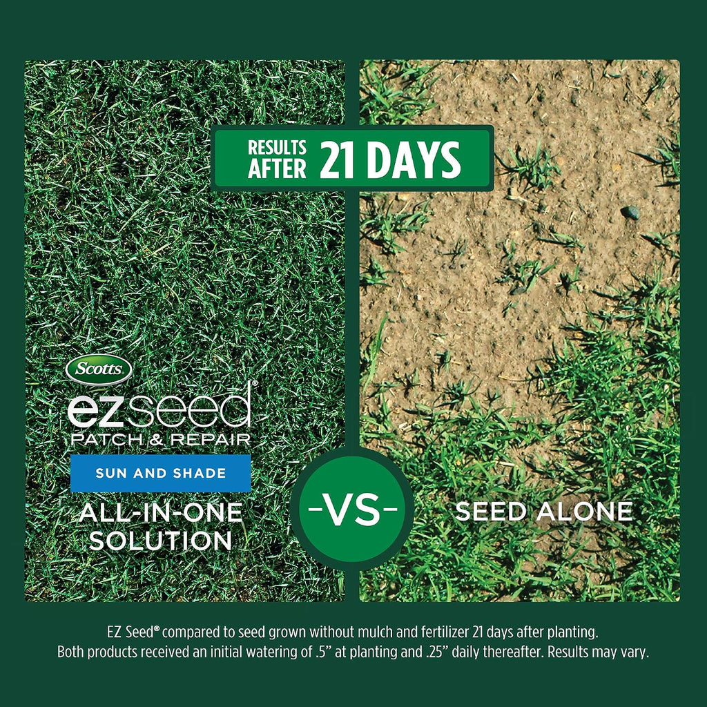 Scotts Ez Seed Patch & Repair For Sun And Shade, 3.75 Lbs. | Combination Mulch, Sun And Shade Grass Seed & Fertilizer For Bare Spots & Lawn Patch Repair, Covers Up To 85 Sq. Ft.