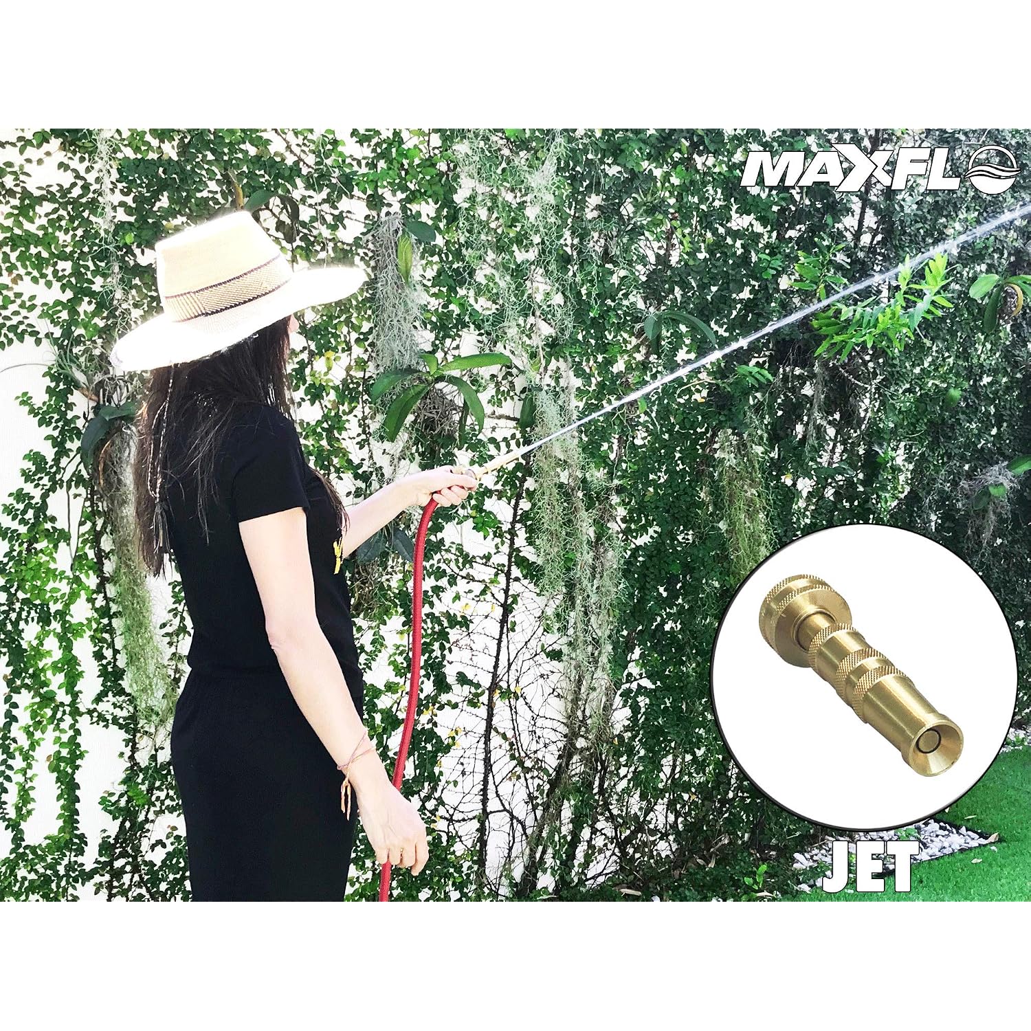 High Pressure Hose Nozzle Heavy Duty | Brass Water Hose Nozzles For Garden Hoses | Adjustable Function | Fits Standard Hoses, Garden Sprayer, Spray Nozzle, Power Washer Nozzle