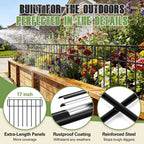 20Ft(L) X 13Inch(H) Animal Barrier Fence - 14 Pack Garden Fence Animal Barrier Garden Border Rustproof Metal No Dig Fence Panels For Dog Rabbit Defense Bottom Blocker For Outdoor Yard Patio