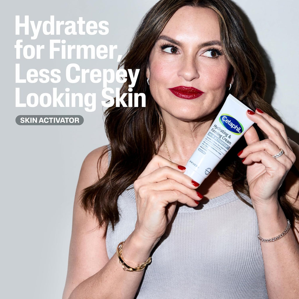 Cetaphil Skin Activator Hydrating & Firming Cream For Face, Neck & Chest 3.4 Oz, Mandelic Acid (Aha) And Centella Asiatica (Cica) Cream, Hydrates And Firms Aging Skin, Anti-Aging Skincare