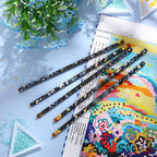 20 Pcs Rhinestone Picker Pen Set, 16 Yellow and White Self Adhesive Nail Dotting Wax Pen with 4 Triangular Bead Separator, Crystal Pick up Tools for Nail Art Diamond Painting