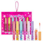 Expressions girl 7pc Fruity Flavored Lip Gloss Set – Assorted Fruit Flavor Lip Glosses | Non-Toxic Kids Makeup | Fun Shiny Lip Gloss Collection for Kids, Teens & Girls – Sweet & Glossy Lip Care