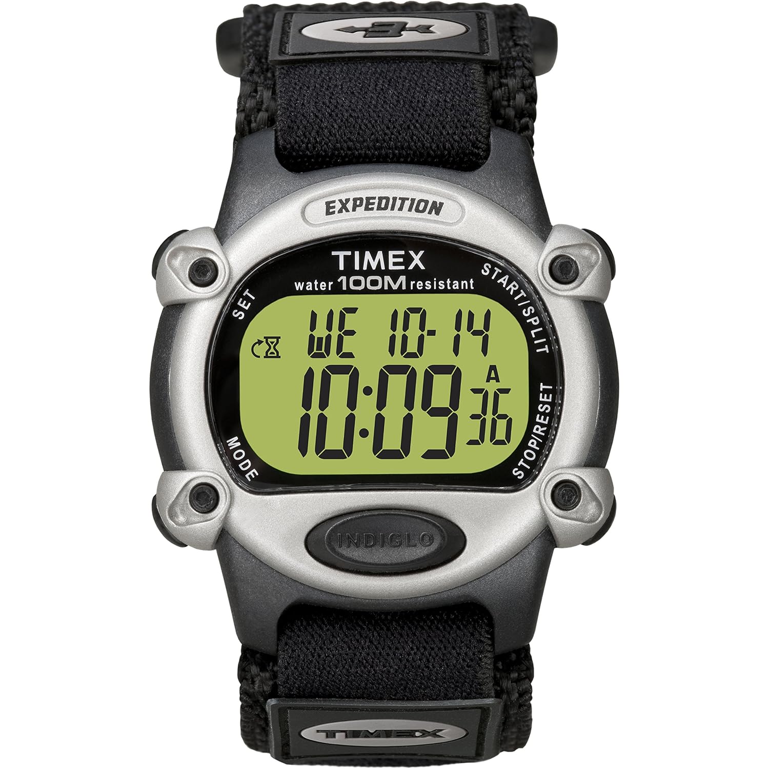 Timex Men'S T48061 Expedition Full-Size Digital Cat Black Fast Wrap Strap Watch