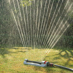 Eden 94110 Heavy-Duty Metal Oscillating Sprinkler | Covers Up To 3,315 Sq. Ft., 18 Precision Nozzles, Adjustable Range, Turbo Drive Motor, Quick Connect Bundle