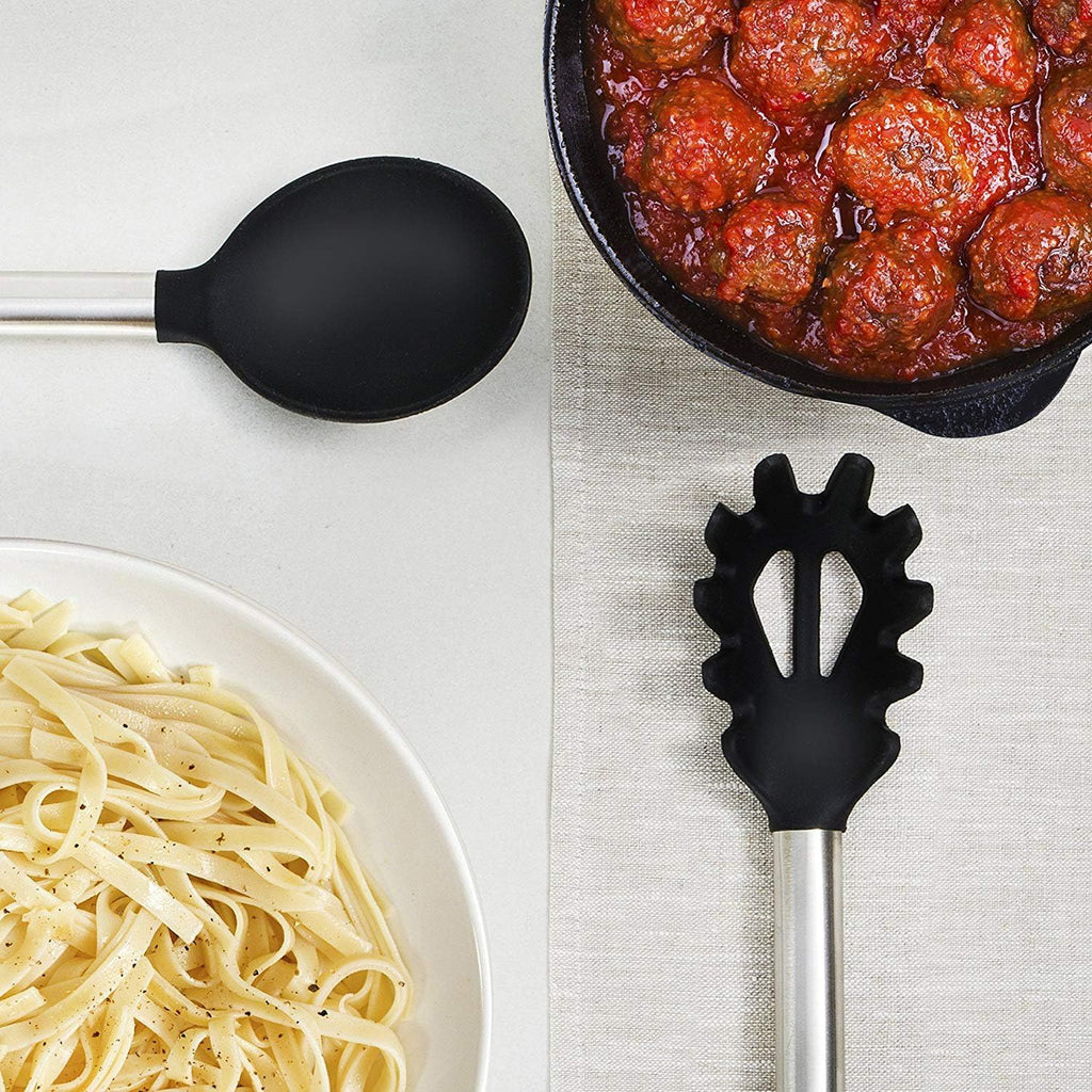 Kitchen Utensil Set-Silicone Cooking Utensils-33 Kitchen Gadgets & Spoons For Nonstick Cookware-Silicone And Stainless Steel Spatula Set-Best Kitchen Tools, Useful Pots And Pans Accessories