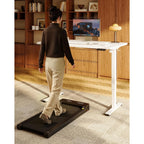 Flexispot En1 48"X24" One-Piece Standing Desk, White | 176 Lbs Capacity, Seamless Desktop, Home Office, 4 Memory Presets, Dual Monitor Setup, Anti-Collision