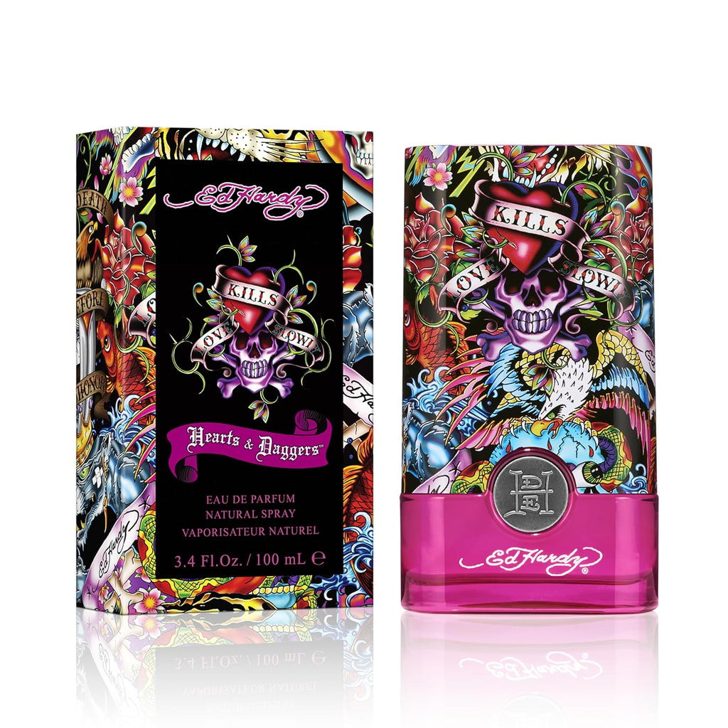 Ed Hardy Hearts & Daggers Women's Perfume Fragrance by Christian Audigier, Eau De Parfum, 3.4 fl oz