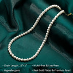 Ritach Mothers Day Gifts for Mom Daughter Wife - Real Gold Plated Pearl Necklaces for Women Dainty Round Drop Pearl Necklace Layered Gold Necklace for Women Teen Girl Bridesmaid Wedding Birthday Gifts