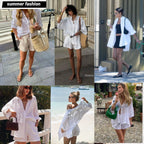 Zeagoo Womens Button Down Shirts Long Sleeve Cotton Gauze Tops Casual Collared Blouses Loose Fit