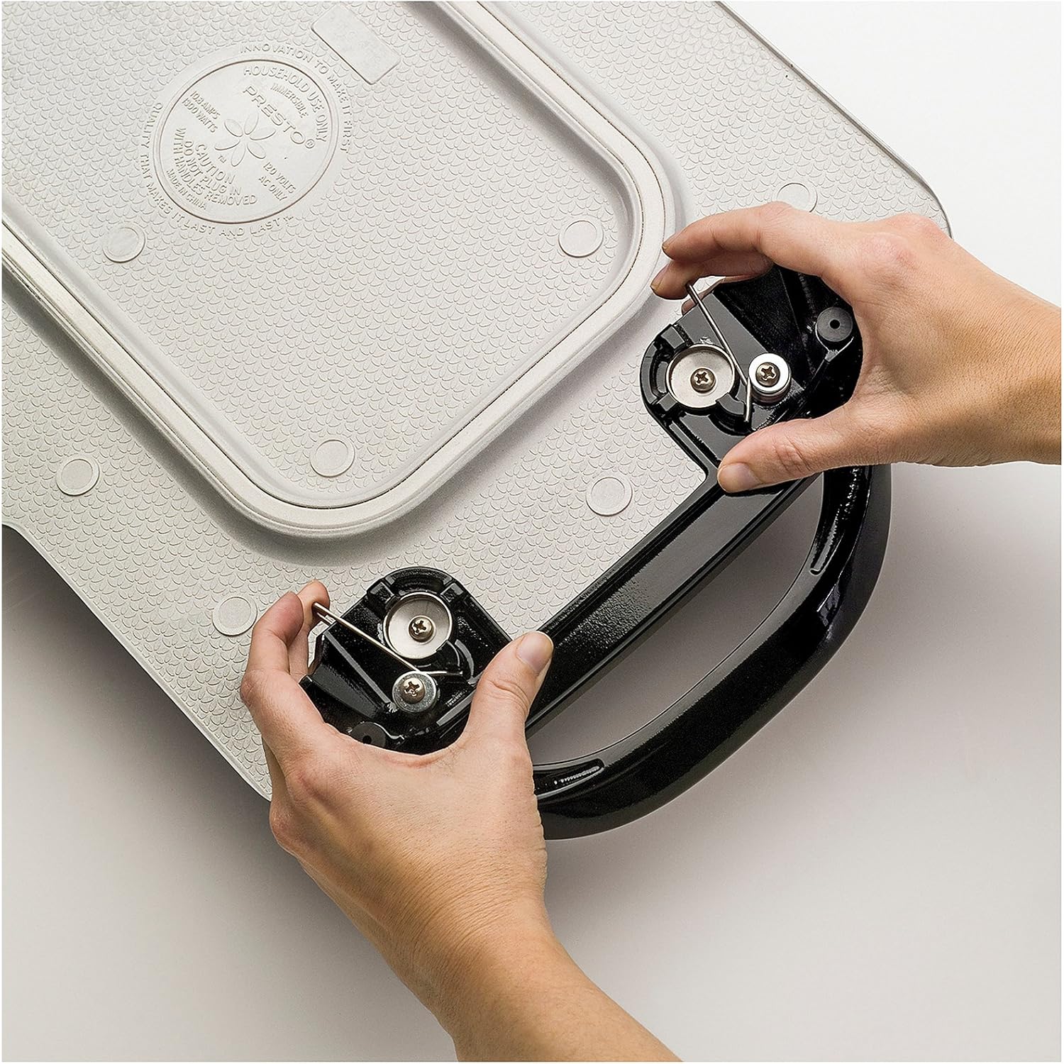 Presto 07061 22-Inch Electric Griddle with Removable Handles, Extra-Large Nonstick Ceramic Surface, Black