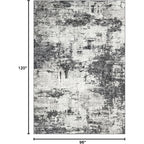 8x10 Area Rugs for Living Room: Abstract Washable Rug with Anti-Slip Backing Non-Shedding Stain-Resistant Soft Modern Large Carpet for Bedroom Dining Room Farmhouse Nursery Home Office Black