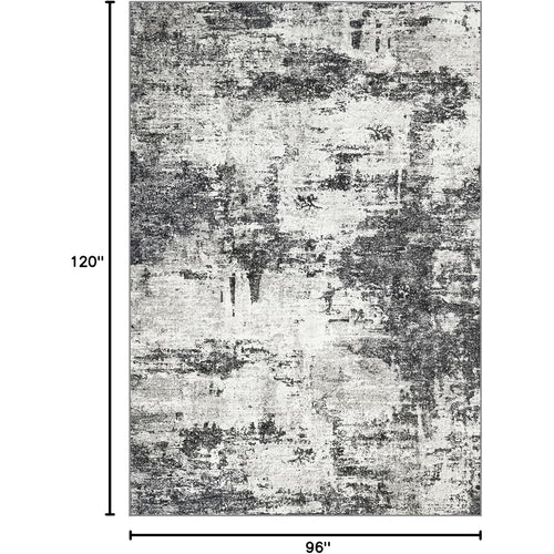 8x10 Area Rugs for Living Room: Abstract Washable Rug with Anti-Slip Backing Non-Shedding Stain-Resistant Soft Modern Large Carpet for Bedroom Dining Room Farmhouse Nursery Home Office Black
