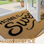 Olanly Front Door Mat, Low Profile Doormat, Stain And Fade Resistant, Easy To Clean, For Indoor And Outdoor Entrances, Patio Porch Or Entryway, Brown (30X17 Inch, Home Sweet Home)