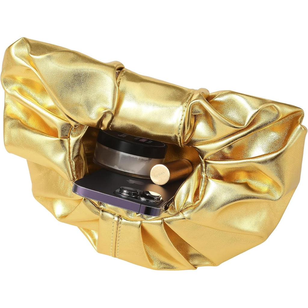 Clutch Purse for Women - Evening Clutch PU Leather Pleated Bag Designer Handbag for Party Prom Wedding