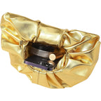 Clutch Purse for Women - Evening Clutch PU Leather Pleated Bag Designer Handbag for Party Prom Wedding