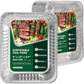 9X13 Aluminum Foil Pans 30 Pack, Disposable Half Size Deep Steam Foil Pans For Cooking, Roasting Turkey, Baking, Meal Prep, Parties & Food Prepping - Thanksgiving, Christmas, Parties, Catering