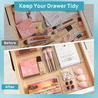 Vtopmart 25 Pcs Clear Plastic Drawer Organizers Set, 4-Size Versatile Bathroom And Vanity Drawer Organizer Trays, Storage Bins For Makeup, Bedroom, Kitchen Gadgets Utensils And Office