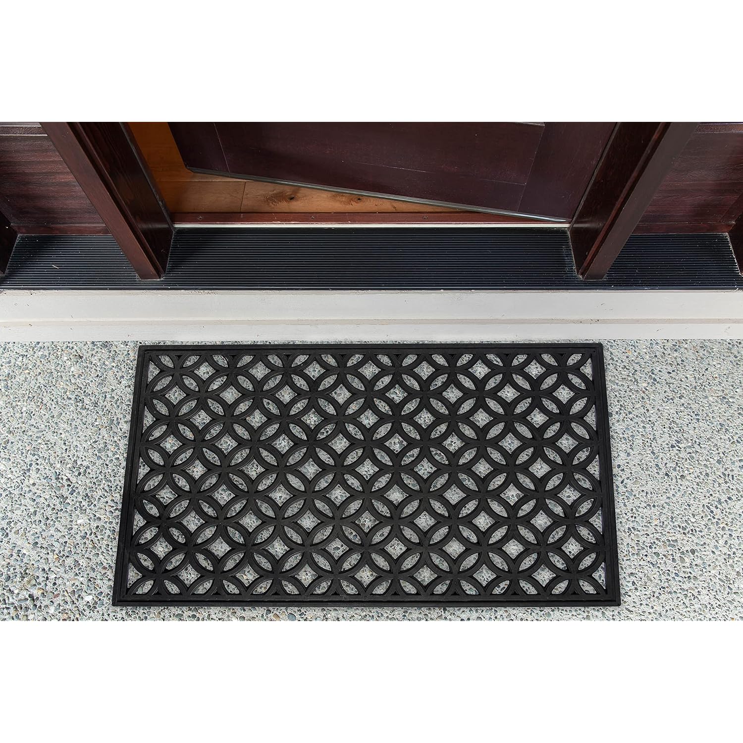 Dii Rubber Doormats Collection All Weather, 18X30, Lattice
