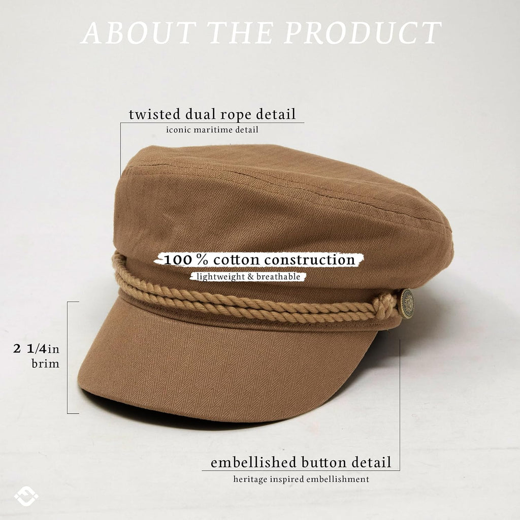 Funky Junque Newsboy Hat For Women – Trendy Greek Fisherman Cap, Classic Women'S Baker Boy Newsies Hat, Ladies Fashion Caps