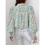 Summer Blouses for Women Dressy Casual 2026 Long Sleeve Button Down Shirt V Neck Boho Spring Tops Fashion Clothing